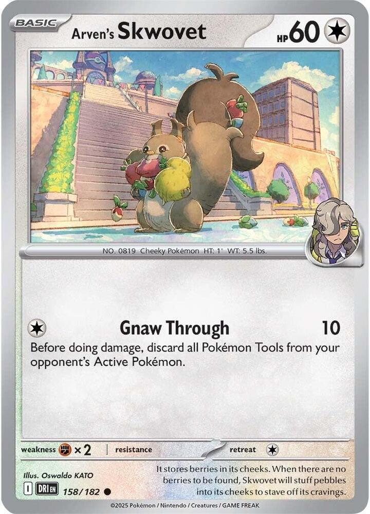 Pokemon Arven's Skwovet 158/182 Destined Rivals