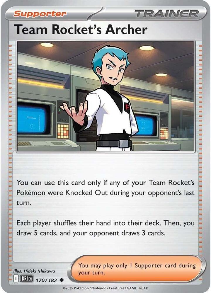 Pokemon Team Rocket's Archer 170/182 Destined Rivals