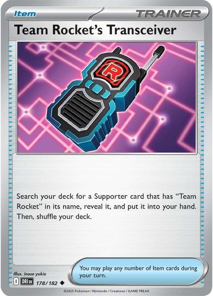 Pokemon Team Rocket's Tranceiver 178/182 Destined Rivals
