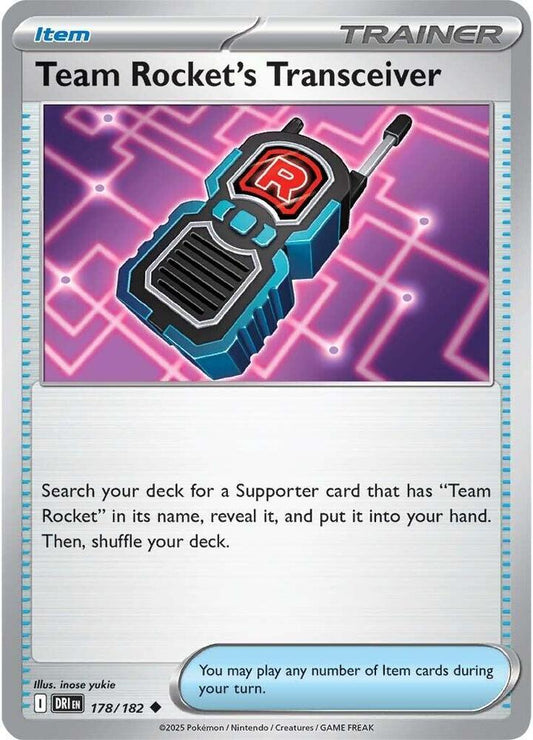 Pokemon Team Rocket's Tranceiver 178/182 Destined Rivals