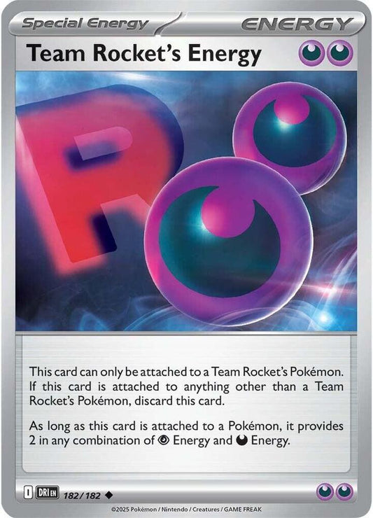 Pokemon Team Rocket's Energy 182/182 Destined Rivals