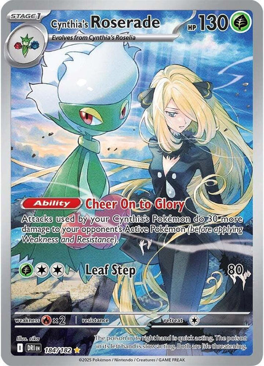 Pokemon Cynthia's Roserade 184/182 Destined Rivals