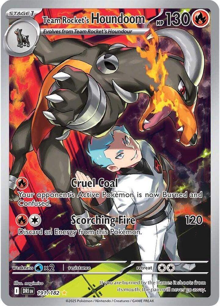 Pokemon Team Rocket's Houndoom 191/182 Destined Rivals