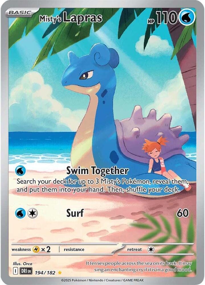 Pokemon Misty's Lapras 194/182 Destined Rivals