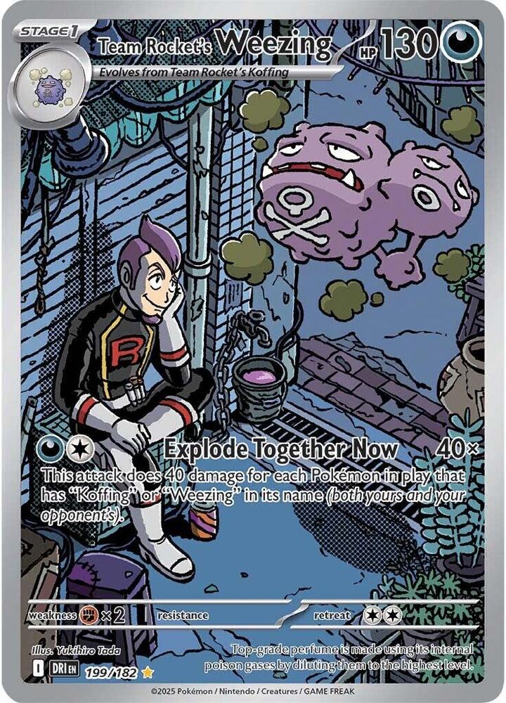 Pokemon Team Rocket's Weezing 199/182 Destined Rivals