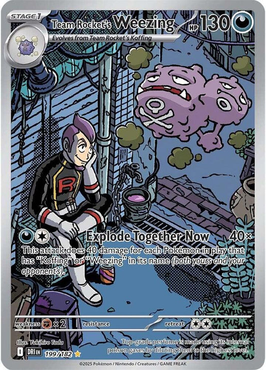 Pokemon Team Rocket's Weezing 199/182 Destined Rivals