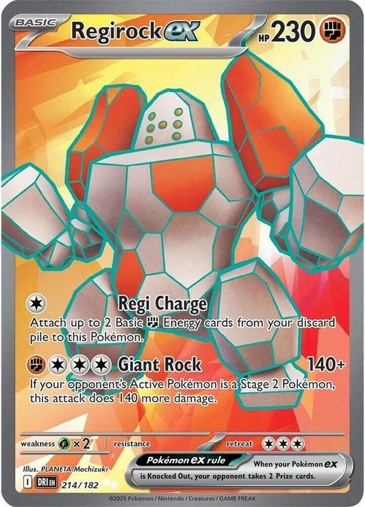 Pokemon Regirock ex 214/182 Destined Rivals