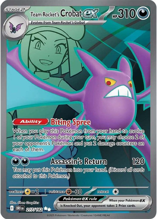 Pokemon Team Rocket's Crobat ex 217/182 Destined Rivals