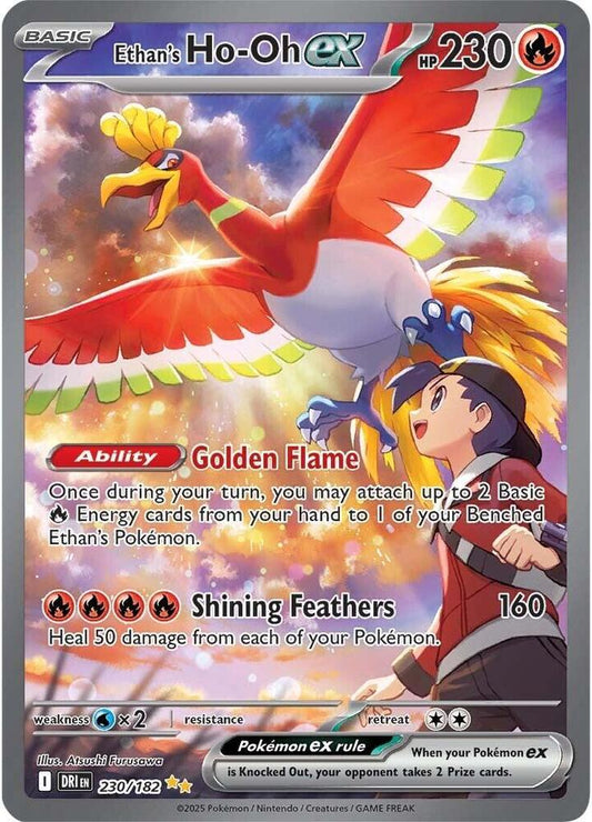 Pokemon Ethan's Ho-Oh ex 230/182 Destined Rivals