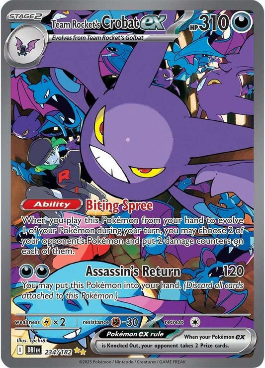 Pokemon Team Rocket's Crobat ex 234/182 Destined Rivals