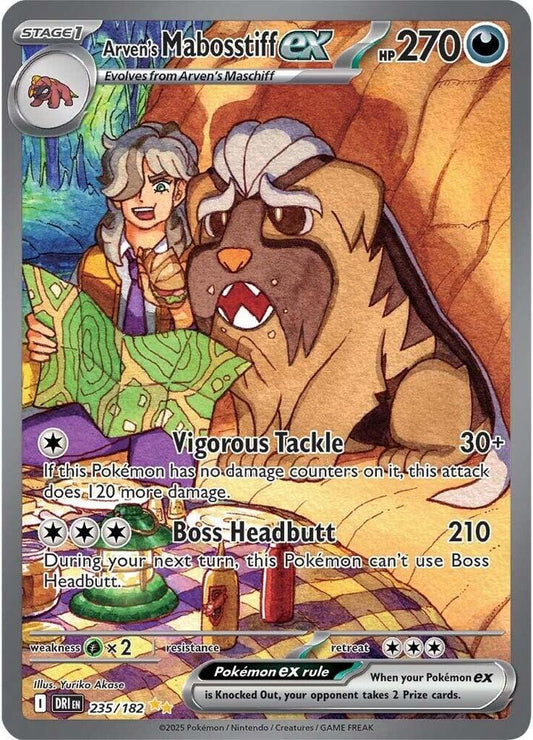 Pokemon Arven's Mabosstiff ex 235/182 Destined Rivals