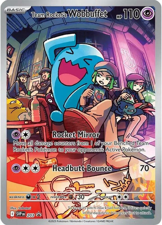 Pokemon Team Rocket's Wobbuffet 203 SVP Black Star Promos