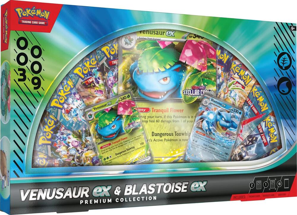 Venusaur & Blastoise Ex Premium Collection