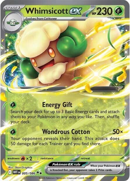 Pokemon Whimsicott ex 5/86 White Flare