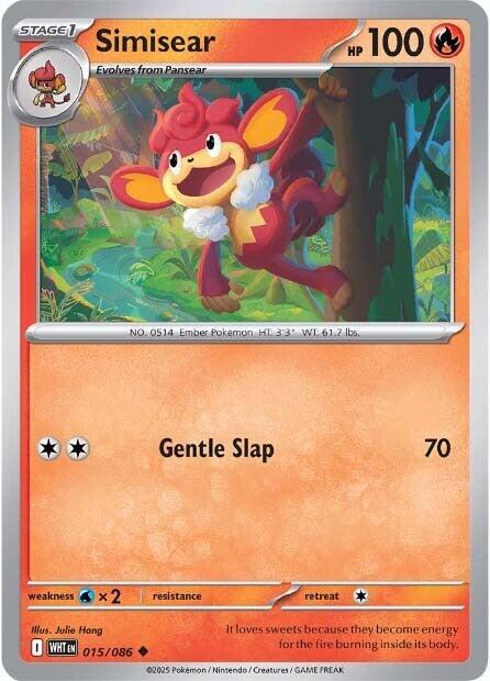 Pokemon Simisear 15/86 White Flare