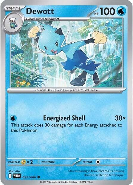 Pokemon Dewott 22/86 White Flare