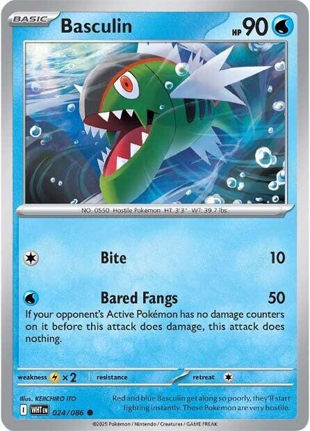 Pokemon Basculin (Poké Ball) 24/86 White Flare