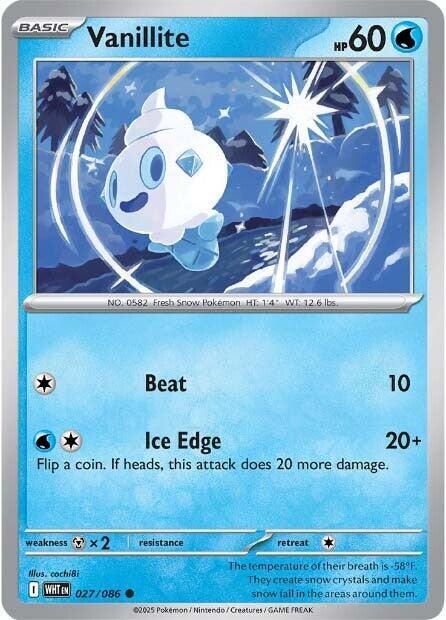 Pokemon Vanillite (Poké Ball) 27/86 White Flare