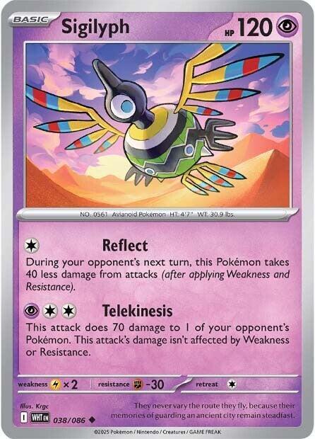 Pokemon Sigilyph 38/86 White Flare