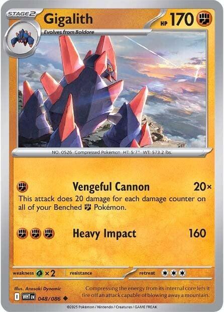 Pokemon Gigalith (Poké Ball) 48/86 White Flare