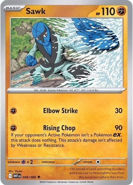 Pokemon Sawk 49/86 White Flare