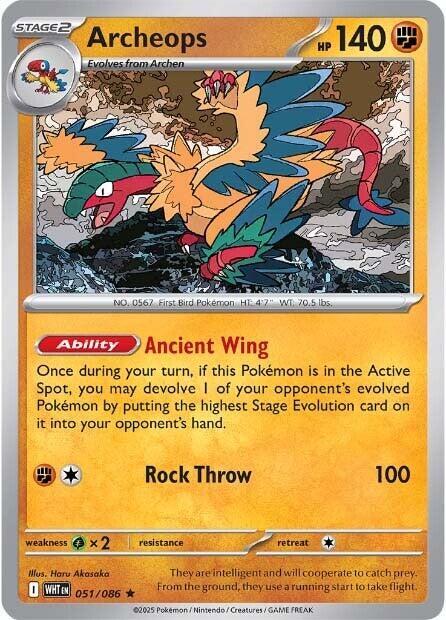 Pokemon Archeops (Master Ball) 51/86 White Flare