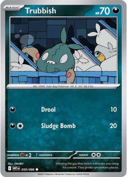 Pokemon Trubbish (Master Ball) 59/86 White Flare