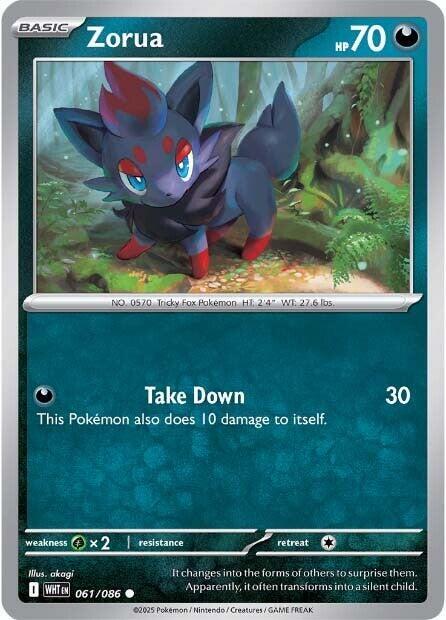 Pokemon Zorua (Poké Ball) 61/86 White Flare