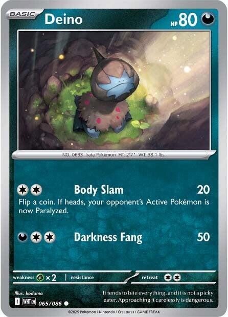 Pokemon Deino (Poké Ball) 65/86 White Flare