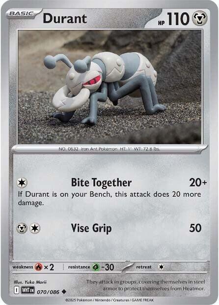 Pokemon Durant (Master Ball) 70/86 White Flare
