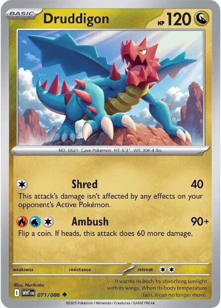 Pokemon Druddigon (Poké Ball) 71/86 White Flare