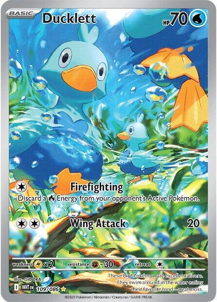 Pokemon Ducklett 109/86 White Flare