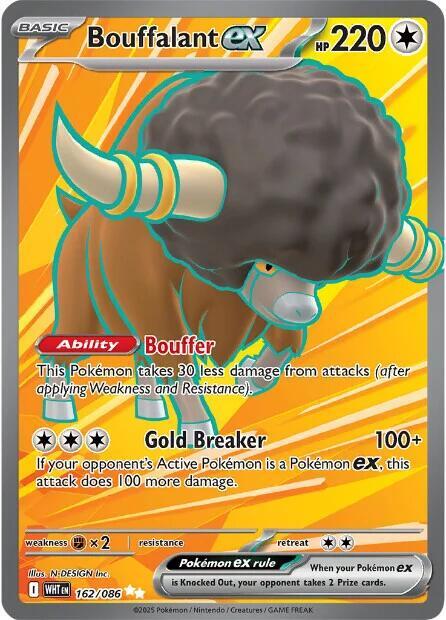 Pokemon Bouffalant ex 162/86 White Flare