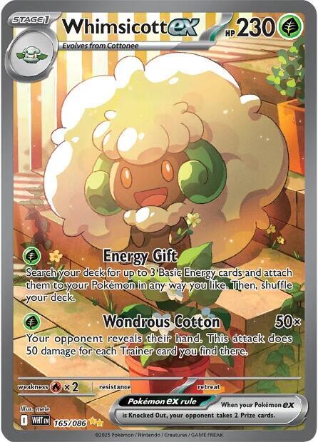 Pokemon Whimsicott ex 165/86 White Flare