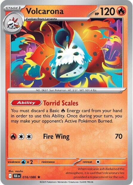 Pokemon Volcarona (Master Ball) 16/86 Black Bolt