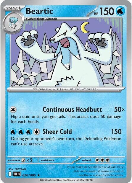 Pokemon Beartic (Master Ball) 26/86 Black Bolt