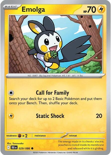 Pokemon Emolga (Master Ball) 29/86 Black Bolt