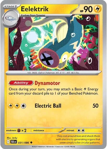 Pokemon Eelektrik (Poké Ball) 31/86 Black Bolt