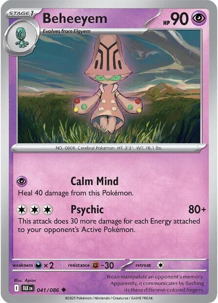 Pokemon Beheeyem (Poké Ball) 41/86 Black Bolt