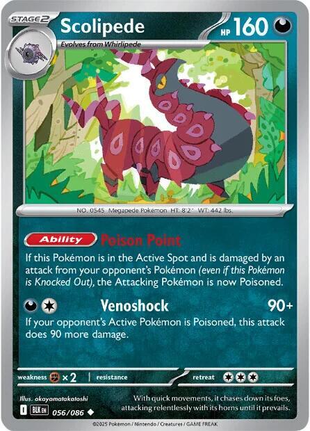 Pokemon Scolipede (Master Ball) 56/86 Black Bolt