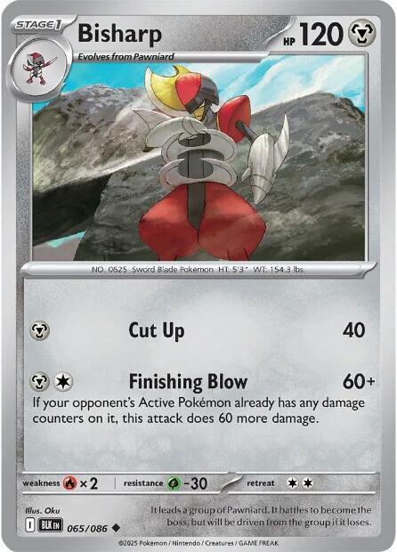 Pokemon Bisharp (Master Ball) 65/86 Black Bolt