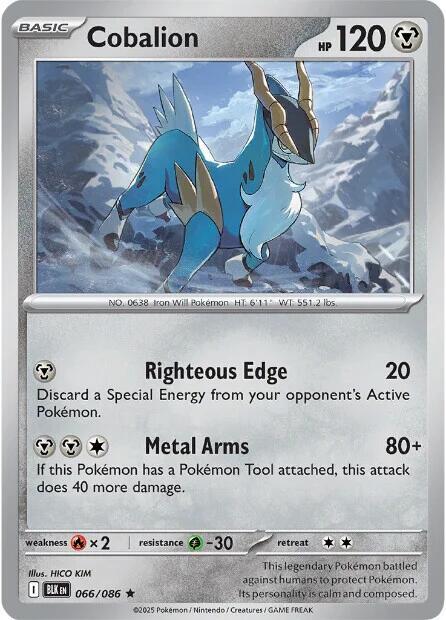 Pokemon Cobalion 66/86 Black Bolt