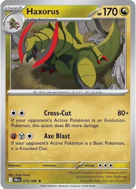 Pokemon Haxorus (Poké Ball) 70/86 Black Bolt
