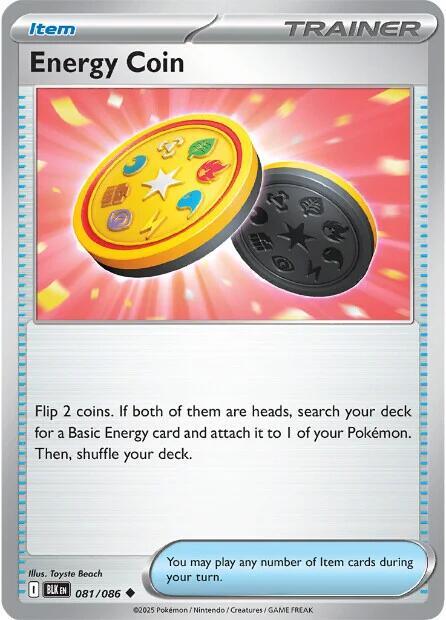 Pokemon Energy Coin (Poké Ball) 81/86 Black Bolt