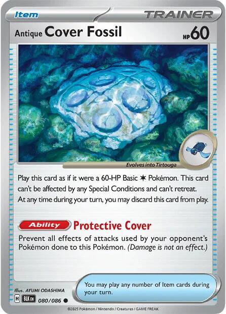Pokemon Antique Cover Fossil (Poké Ball) 80/86 Black Bolt