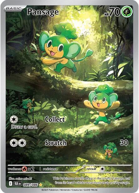 Pokemon Pansage 89/86 Black Bolt