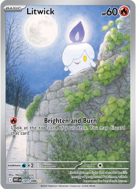 Pokemon Litwick 101/86 White Flare