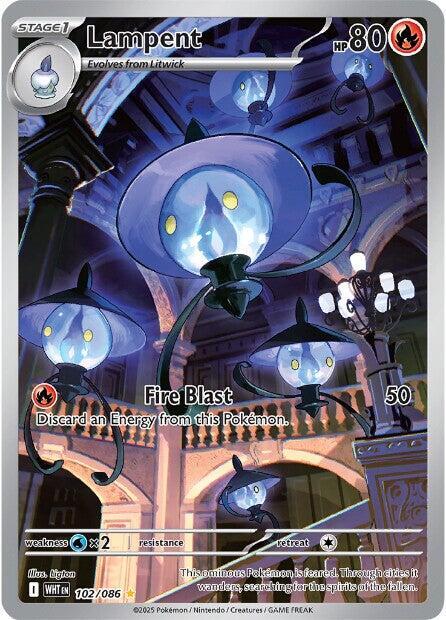 Pokemon Lampent 102/86 White Flare