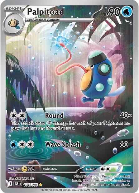 Pokemon Palpitoad 104/86 Black Bolt