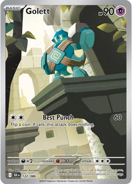 Pokemon Golett 122/86 Black Bolt